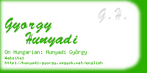 gyorgy hunyadi business card